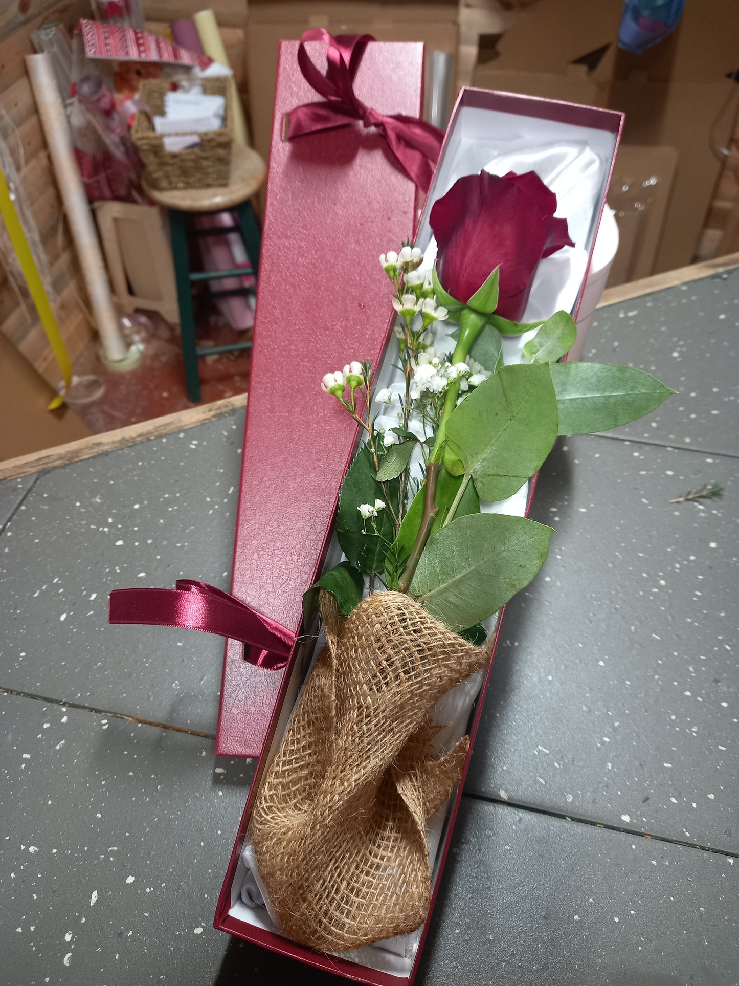 J'adore Single Red Rose in Box